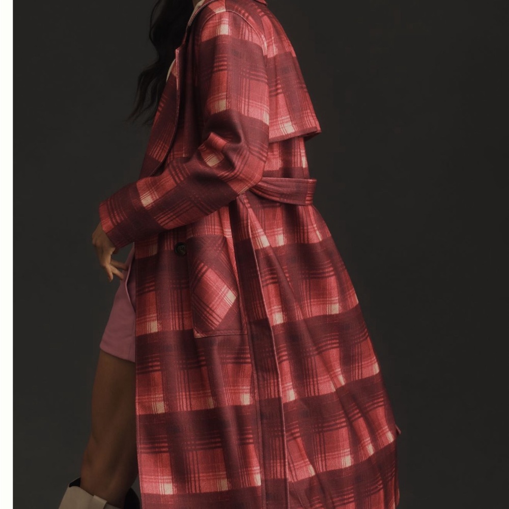 NVLT Plaid Trench NWT size M